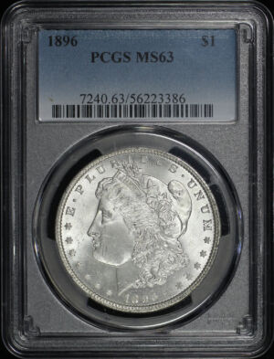Obverse of this 1896 Morgan Dollar PCGS MS-63