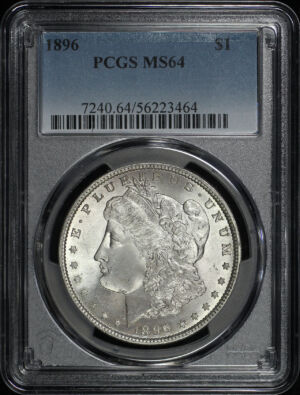 Obverse of this 1896 Morgan Dollar PCGS MS-64