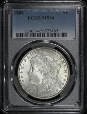 Obverse of this 1896 Morgan Dollar PCGS MS-64