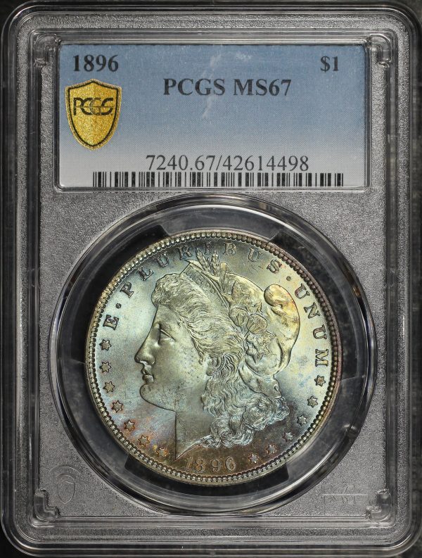 Obverse of this 1896 Morgan Dollar PCGS MS-67