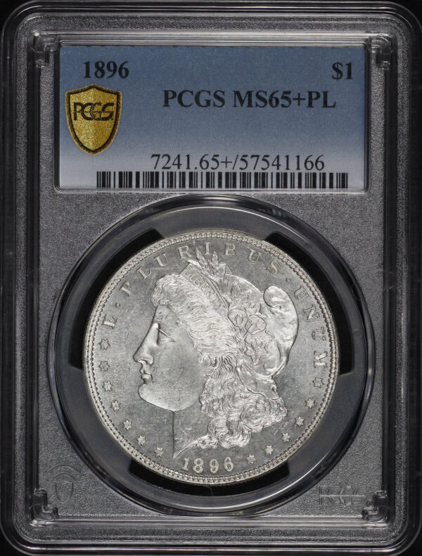 Obverse of this 1896 Morgan Dollar PCGS MS-65+ PL