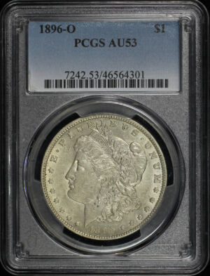 Obverse of this 1896-O Morgan Dollar PCGS AU-53