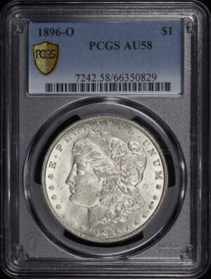 Obverse of this 1896-O Morgan Dollar PCGS AU-58