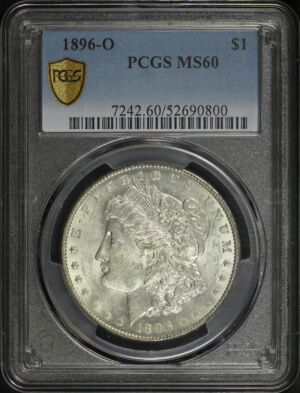 Obverse of this 1896-O Morgan Dollar PCGS MS-60