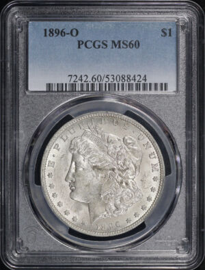 Obverse of this 1896-O Morgan Dollar PCGS MS-60