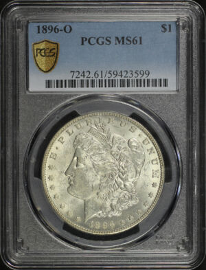 Obverse of this 1896-O Morgan Dollar PCGS MS-61