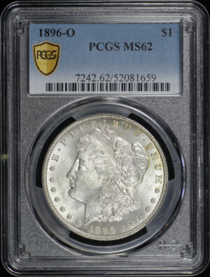Obverse of this 1896-O Morgan Dollar PCGS MS-62