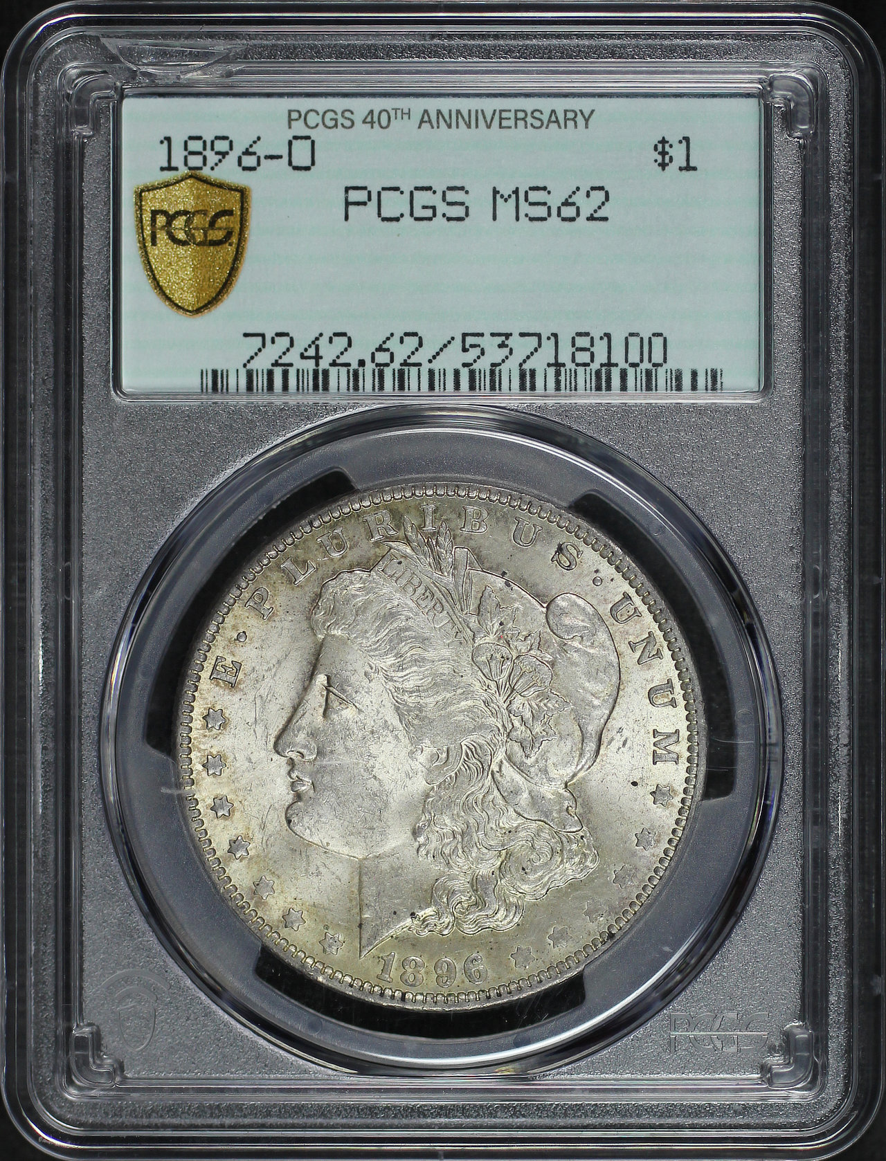 Obverse of this 1896-O Morgan Dollar PCGS MS-62 40th Anniversary