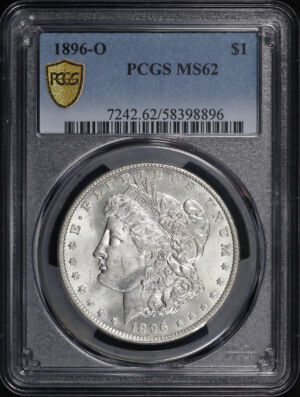Obverse of this 1896-O Morgan Dollar PCGS MS-62