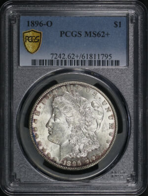 Obverse of this 1896-O Morgan Dollar PCGS MS-62+