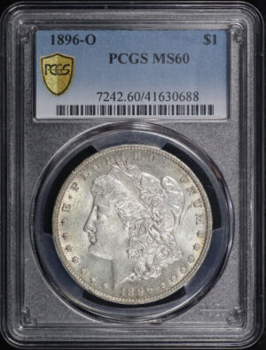 Obverse of this 1896-O Morgan Dollar PCGS MS-60