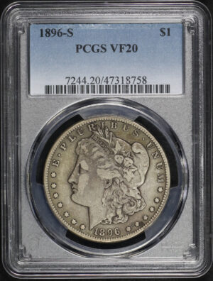 Obverse of this 1896-S Morgan Dollar PCGS VF-20