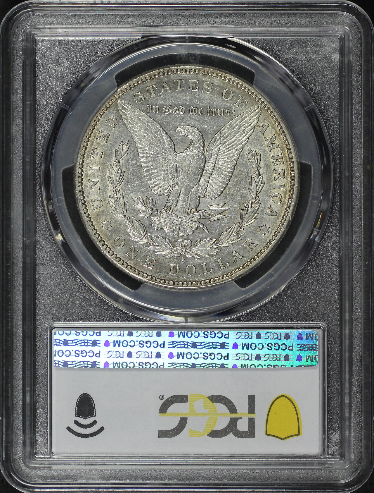 Reverse of this 1896-S Morgan Dollar PCGS AU-50