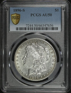 Obverse of this 1896-S Morgan Dollar PCGS AU-50
