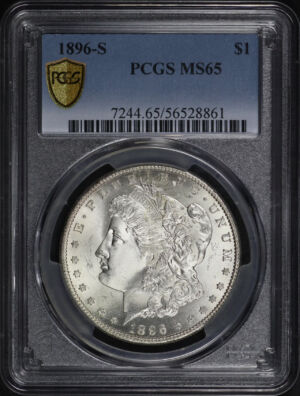 Obverse of this 1896-S Morgan Dollar PCGS MS-65