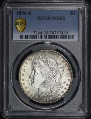 Obverse of this 1896-S Morgan Dollar PCGS MS-65