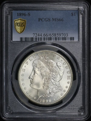 Obverse of this 1896-S Morgan Dollar PCGS MS-66