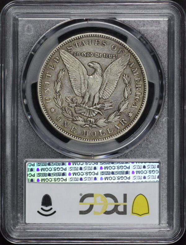 Reverse of this 1896-S Morgan Dollar PCGS VF-35