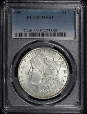 Obverse of this 1897 Morgan Dollar PCGS MS-63