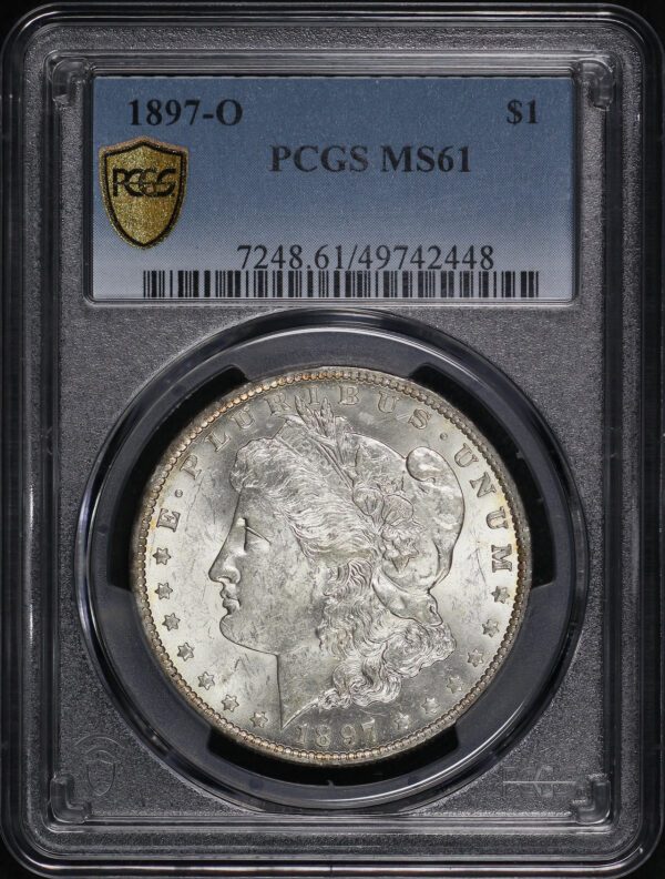 Obverse of this 1897-O Morgan Dollar PCGS MS-61