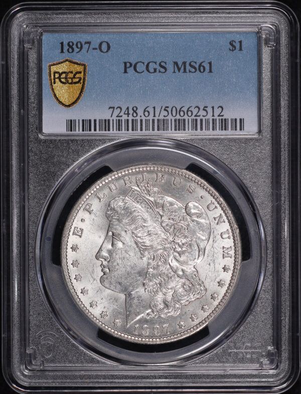 Obverse of this 1897-O Morgan Dollar PCGS MS-61