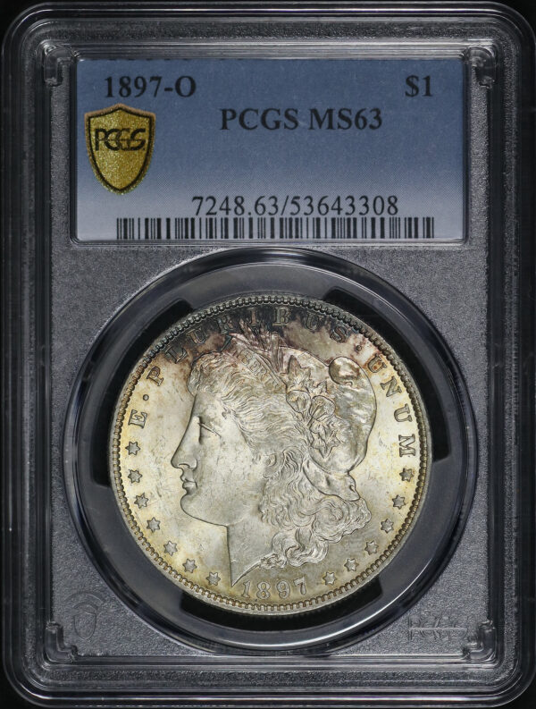 Obverse of this 1897-O Morgan Dollar PCGS MS-63