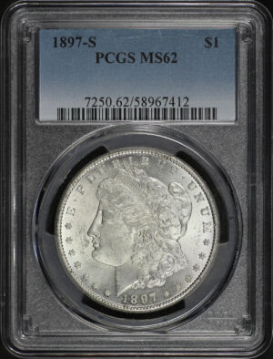Obverse of this 1897-S Morgan Dollar PCGS MS-62