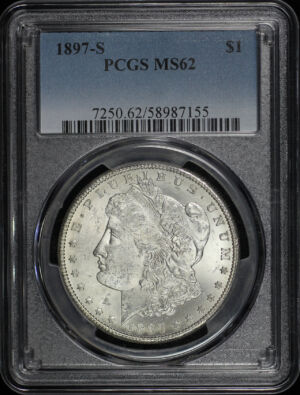 Obverse of this 1897-S Morgan Dollar PCGS MS-62
