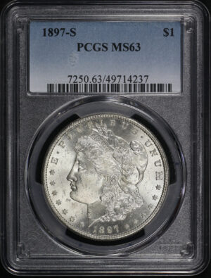 Obverse of this 1897-S Morgan Dollar PCGS MS-63