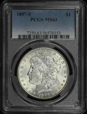 Obverse of this 1897-S Morgan Dollar PCGS MS-63
