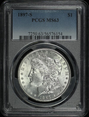 Obverse of this 1897-S Morgan Dollar PCGS MS-63