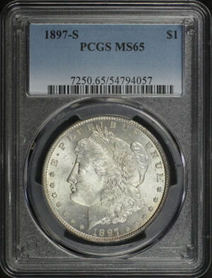 Obverse of this 1897-S Morgan Dollar PCGS MS-65