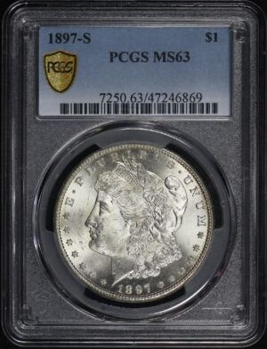 Obverse of this 1897-S Morgan Dollar PCGS MS-63