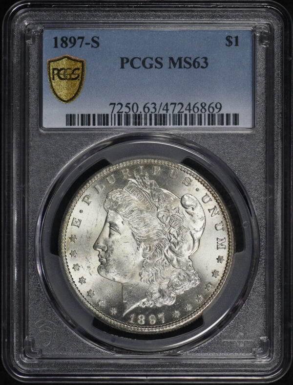Obverse of this 1897-S Morgan Dollar PCGS MS-63