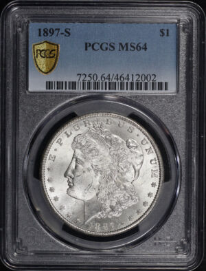 Obverse of this 1897-S Morgan Dollar PCGS MS-64