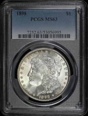 Obverse of this 1898 Morgan Dollar PCGS MS-63