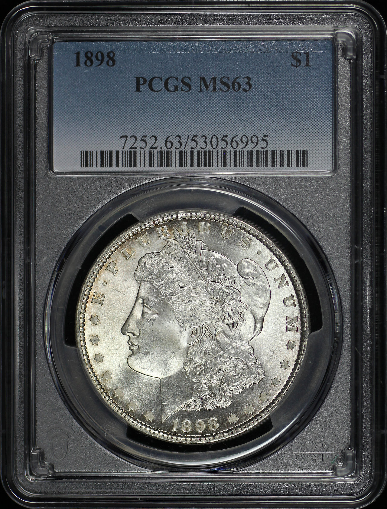 Obverse of this 1898 Morgan Dollar PCGS MS-63