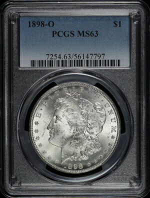 Obverse of this 1898-O Morgan Dollar PCGS MS-63