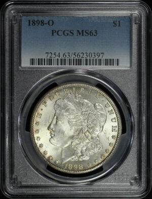 Obverse of this 1898-O Morgan Dollar PCGS MS-63