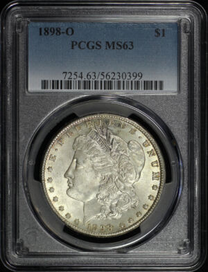 Obverse of this 1898-O Morgan Dollar PCGS MS-63