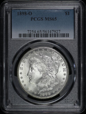 Obverse of this 1898-O Morgan Dollar PCGS MS-65