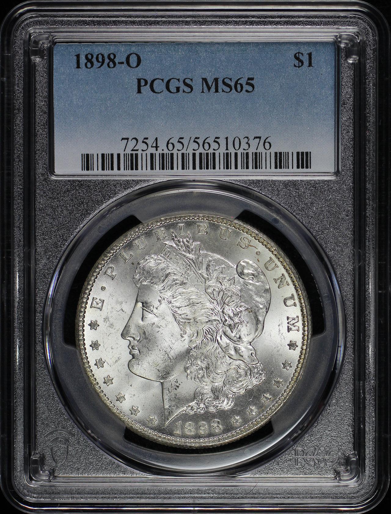 Obverse of this 1898-O Morgan Dollar PCGS MS-65