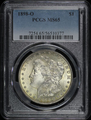 Obverse of this 1898-O Morgan Dollar PCGS MS-65