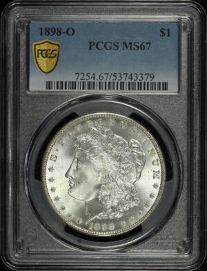 Obverse of this 1898-O Morgan Dollar PCGS MS-67