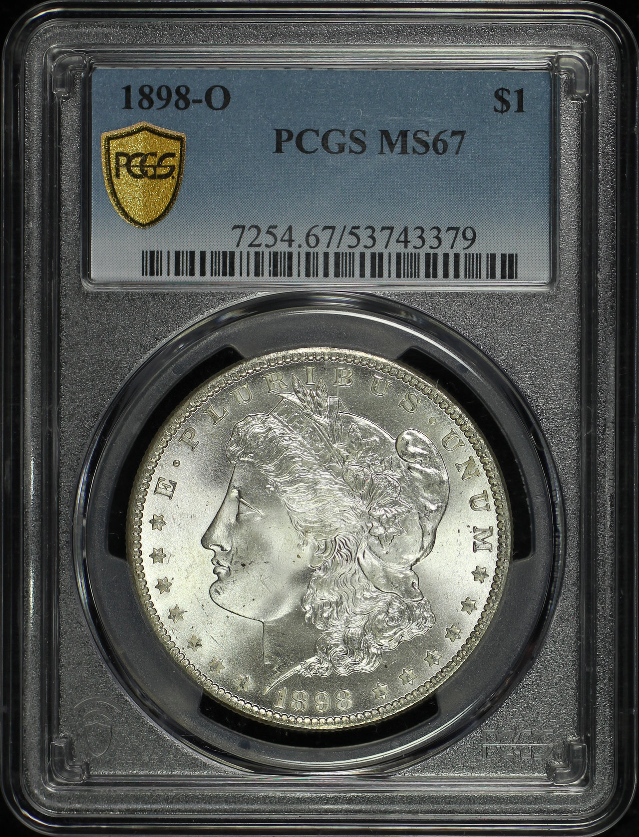 Obverse of this 1898-O Morgan Dollar PCGS MS-67