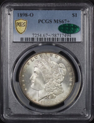 Obverse of this 1898-O Morgan Dollar PCGS MS-67+ CAC