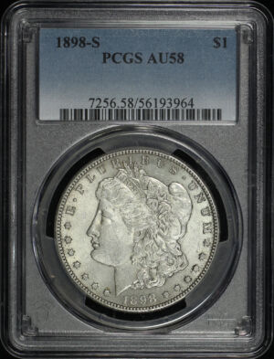 Obverse of this 1898-S Morgan Dollar PCGS AU-58