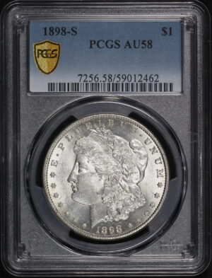 Obverse of this 1898-S Morgan Dollar PCGS AU-58