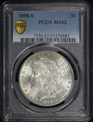 Obverse of this 1898-S Morgan Dollar PCGS MS-62
