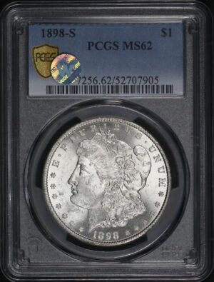 Obverse of this 1898-S Morgan Dollar PCGS MS-62